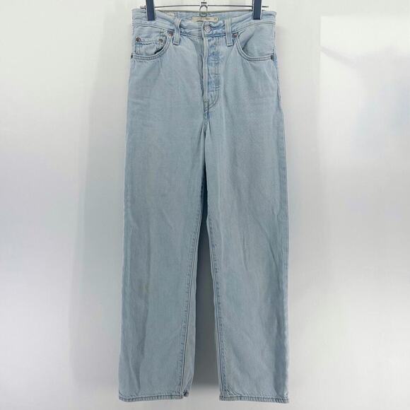 Levi’s Ribcage Straight Ankle High Rise Jeans Bernal Love Size 25 - Picture 3 of 9